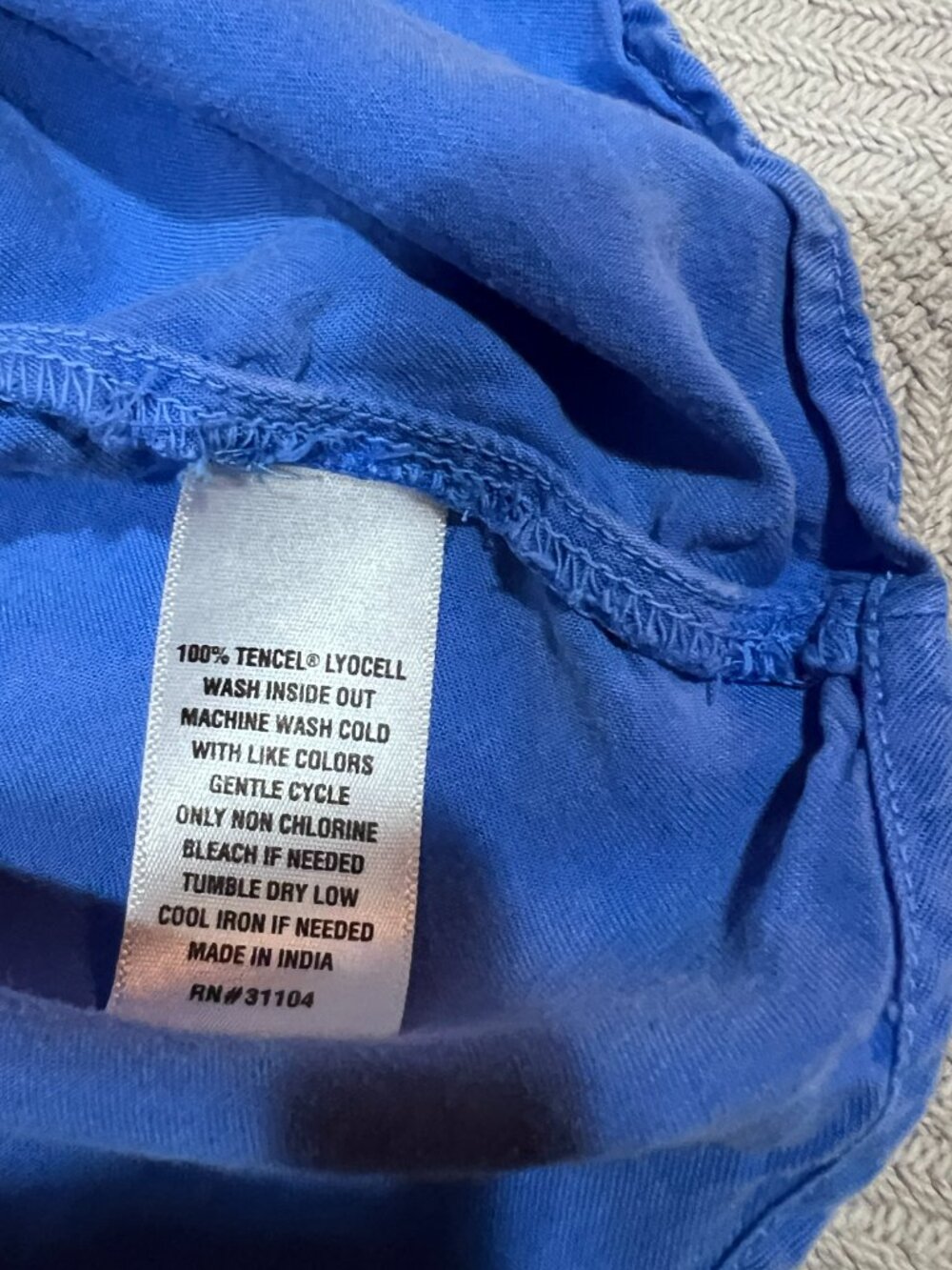 Women's Crown & Ivy Blue V-neck Ruffle Cap Sleeve Pullover Blouse Size Large - Picture 5 of 6